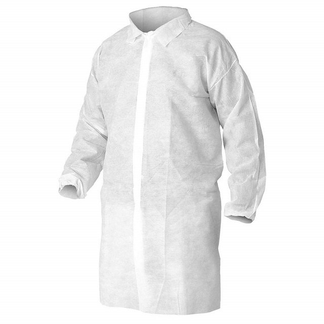 ポケット付き/なしの不織布白衣シャツ襟医薬品化学ビスティットコート